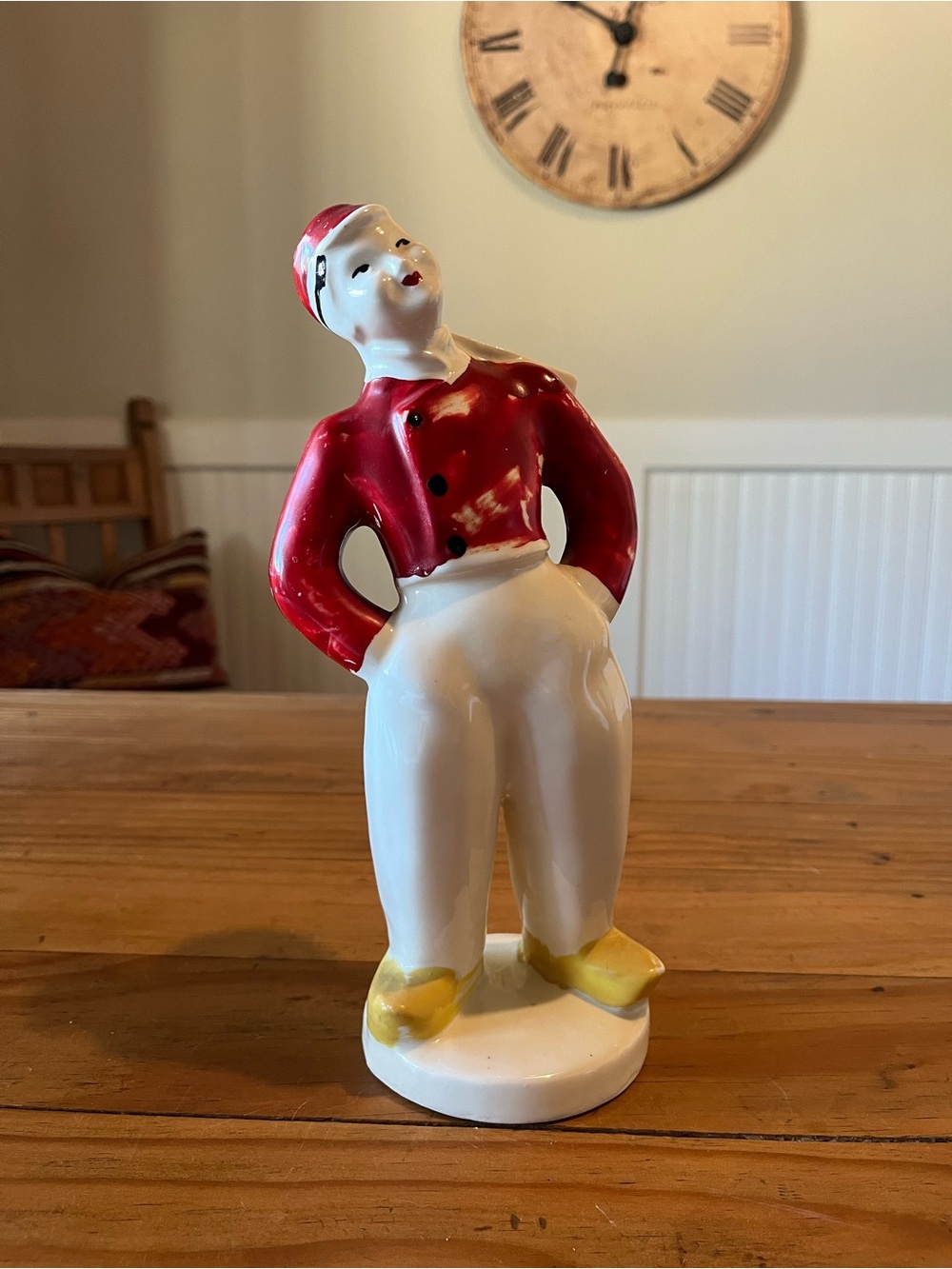 Vintage Hand Painted Ceramic Dutch Boy Vase